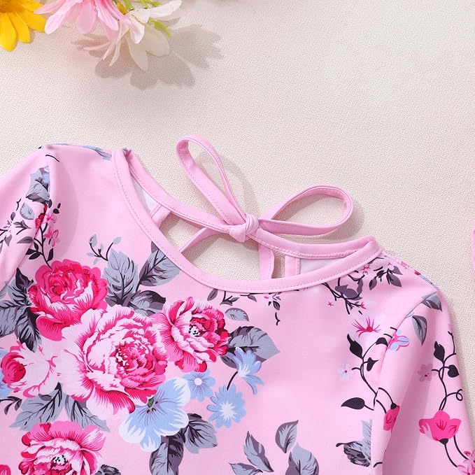 YOUNGER TREE Infant Baby Girls Swimsuit Long Sleeve Swimsuits One Piece - Image 4