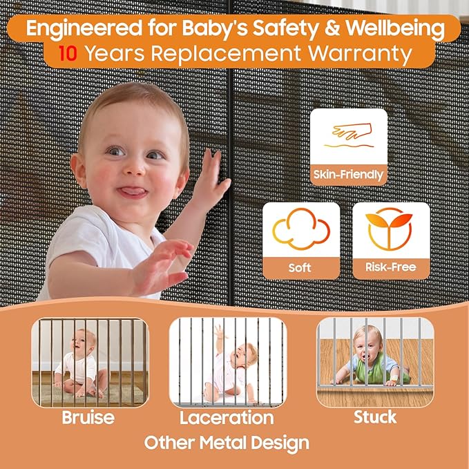 180" Extra Wide Retractable Baby Gates - Image 4