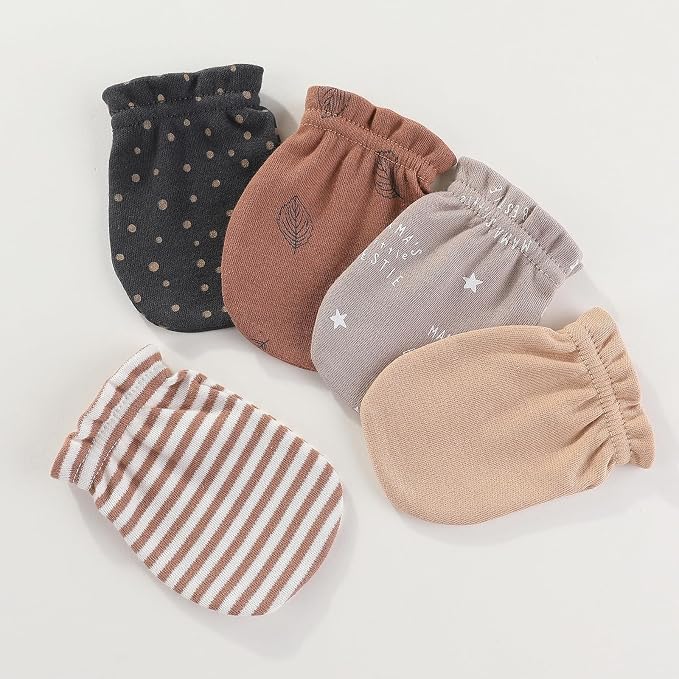 Baby Hat and Mittens Set Newborn Baby Hats Caps - Image 4