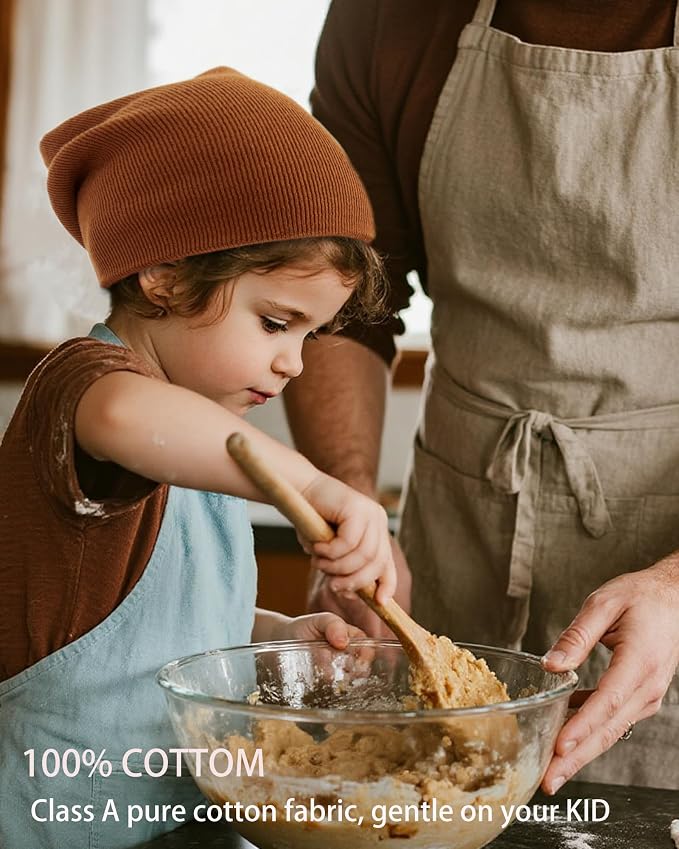 ROYBENS 100% Cotton Baby Beanie Cute Toddler Winter Hat Boys Girls Kids Soft - Image 5