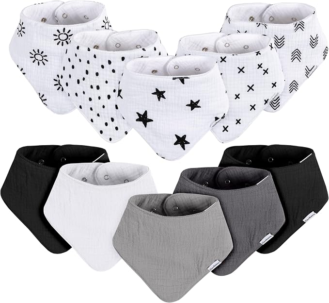 Gerber unisex-baby Muslin Bandana Bibs by Gerber