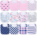 Baby Bibs Soft and Absorbent Organic Cotton Bandana Drool Bibs Set by Benoxine