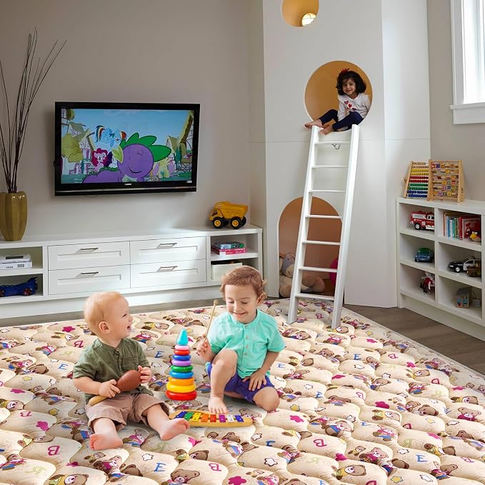 Baby Play Mat - 71" X 59", Premium Thicker Foam One-Piece Crawling Mat - Image 5