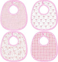 4 Piece Drooling Bibs for Baby Boys Girls, Soft Triple Layer Cotton Muslin by Unknown