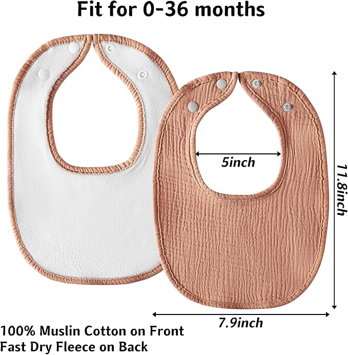 Muslin Baby Bibs Cotton Baby Drool Bandana Bibs - Image 5