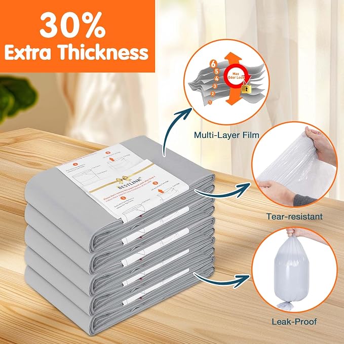 5 Pack Refills Compatible with DEKOR CLASSIC Diaper Pails | 20% Extra Length - Image 4