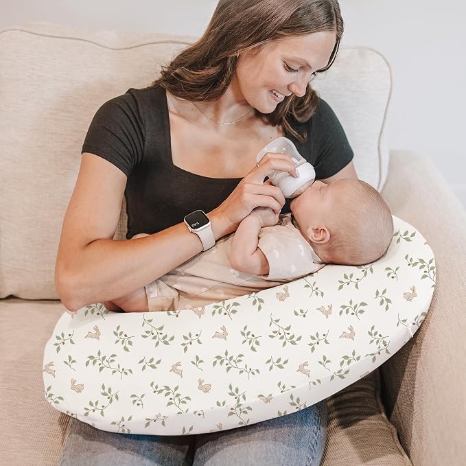 Konssy 2 Pack Nursing Pillow Covers, Stretchy and Soft Nursing Cover - Image 2