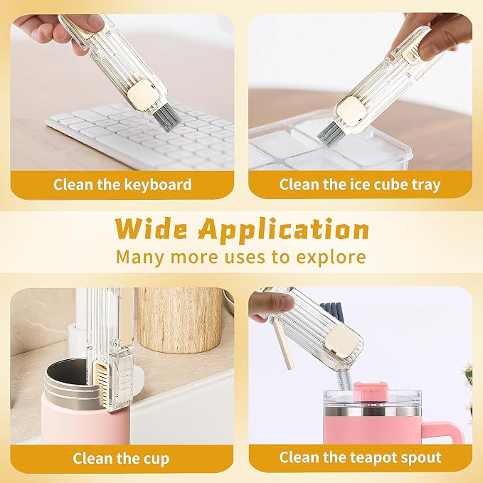 3Pcs 4 in 1 Cup Lid Gap Cleaning Brush Set, Kitchen Gadgets - Image 3