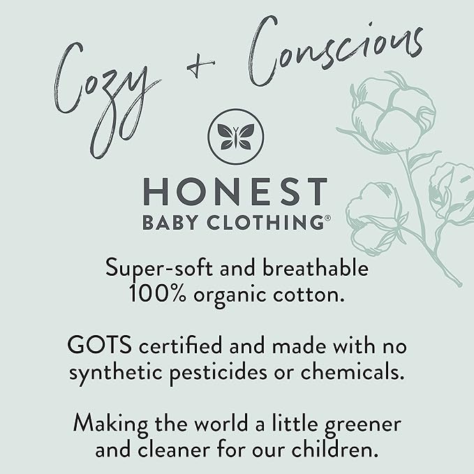 HonestBaby 4 Piece Pajamas Sleepwear Pjs 100% Organic Cotton - Image 6