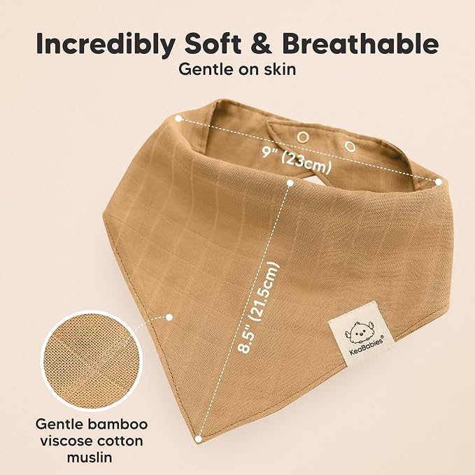 8-Pack Muslin Baby Bibs for Boys, Girls - Image 3