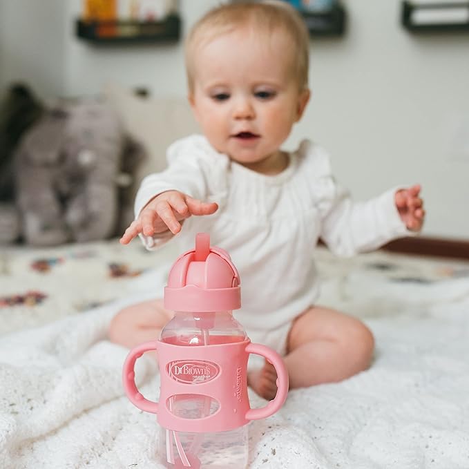 Dr. Brown's Milestones Wide-Neck Sippy Straw Bottle - Image 4