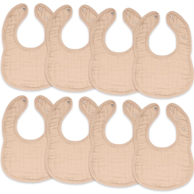 Comfy Cubs Muslin Bibs for Babies, Drool and Teething Bib, Adjustable Snaps by ComfyCubs