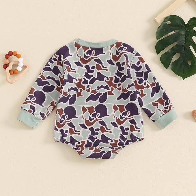 VISGOGO Newborn Infant Baby Boy Girls Oversized Romper Little Dude Sweater - Image 4