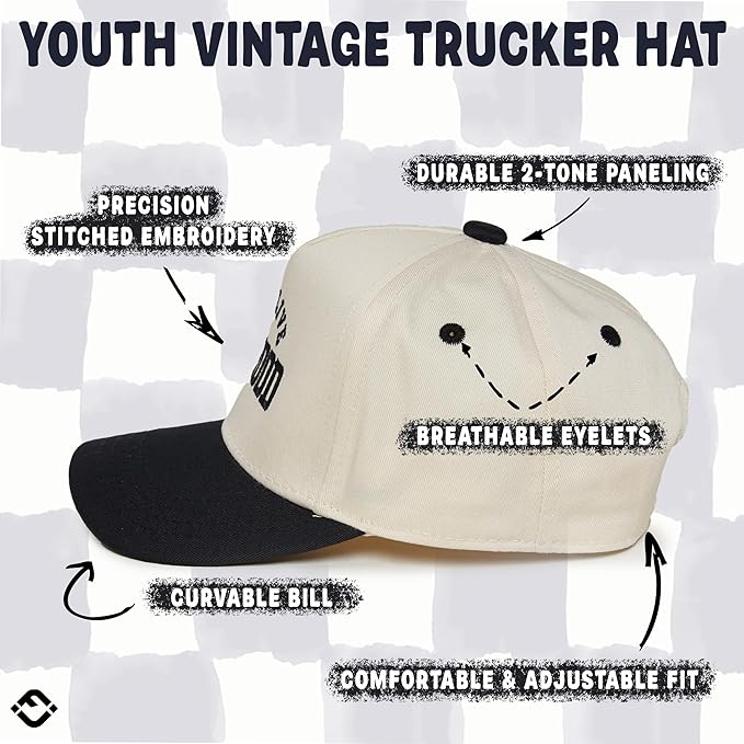 Funky Junque Premium Kids Trucker Hat Vintage Snapback Baseball Cap - Image 4