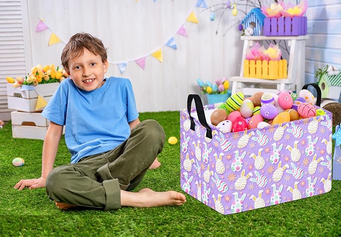 Easter Gift Basket Eggs Storage Basket Kids Toys Storage Basket Organizer Box - Image 4