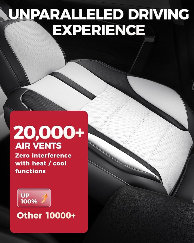 FREESOO Black White Front Car Seat Covers - Image 5