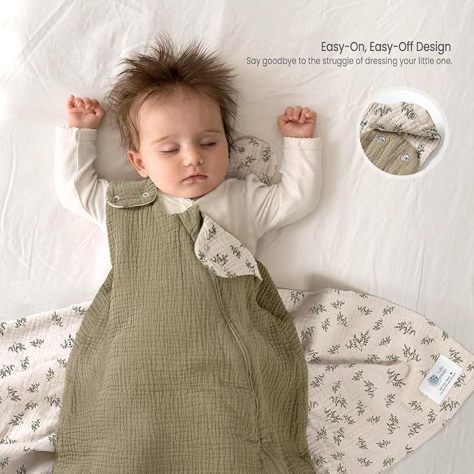 lulumoon Sleep Sack Muslin for Baby: Cotton Wearable Blanket for 9-15 Months - Image 2