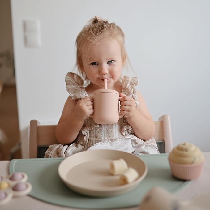 mushie 100% Silicone Training Cup & Straw - Image 5