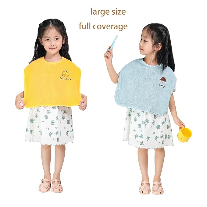 3 Pack Baby Bibs for Girls or Boys, Waterproof, Towel Toddler Bibs for 1-3 Years - Image 3