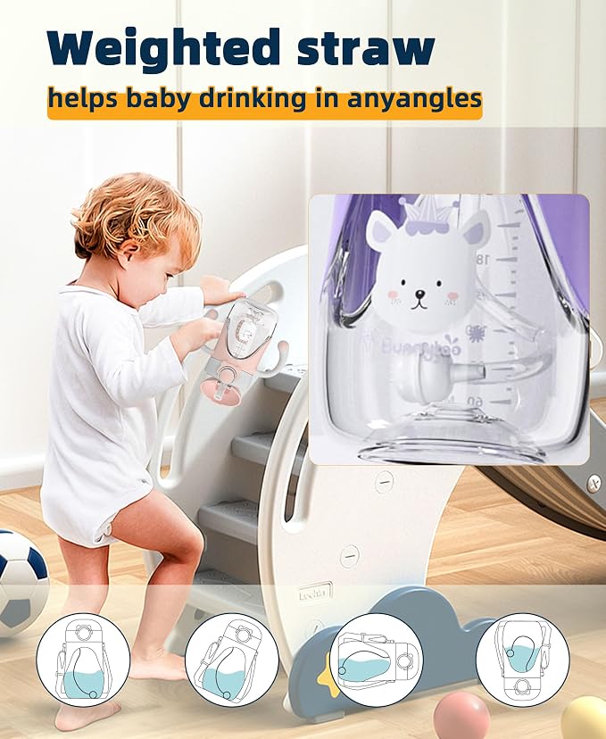 Bunnytoo Baby Sippy Cup with Weighted Straw - Image 9
