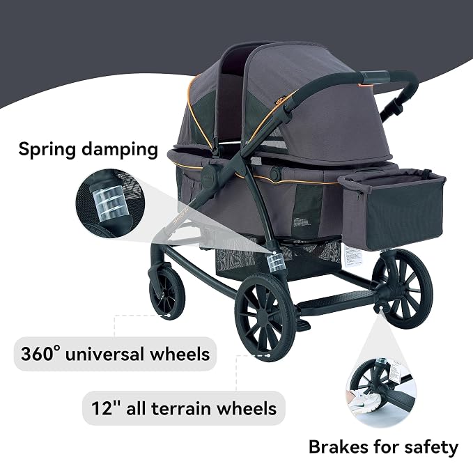Pamo Babe Double Stroller Tandem Stroller - Image 3