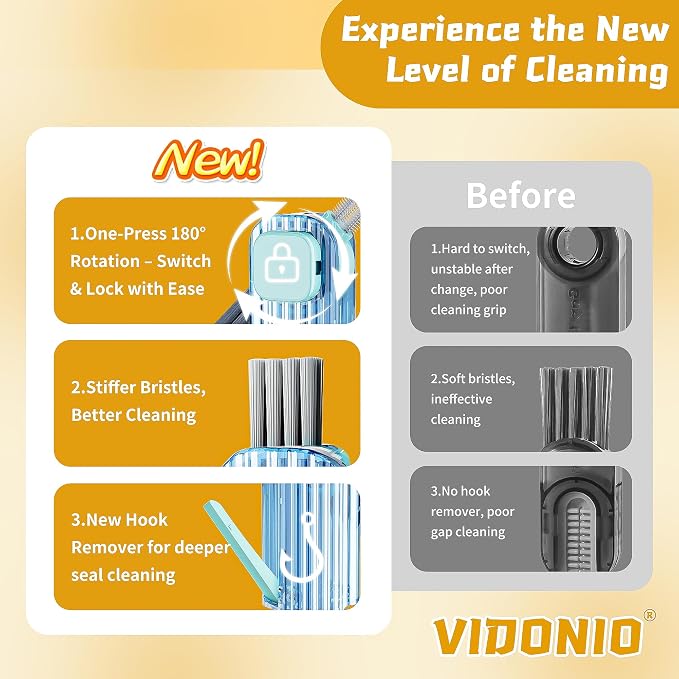 3Pcs 4 in 1 Cup Lid Gap Cleaning Brush Set, Kitchen Gadgets - Image 5