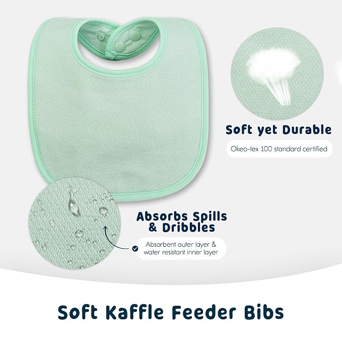 Tiny Twinkle 8 Pack Baby Bibs for Drooling and Teething – Waterproof & - Image 3