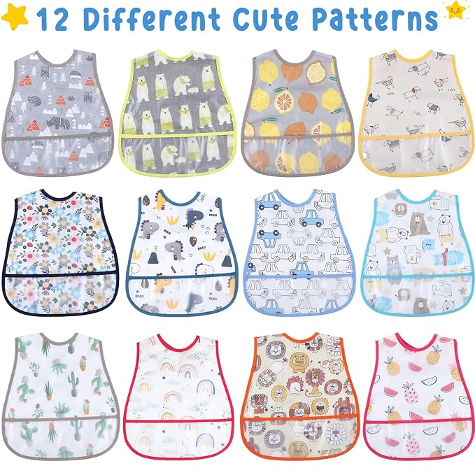 Jeyiour 24 Pcs Baby Waterproof Bibs - Image 4