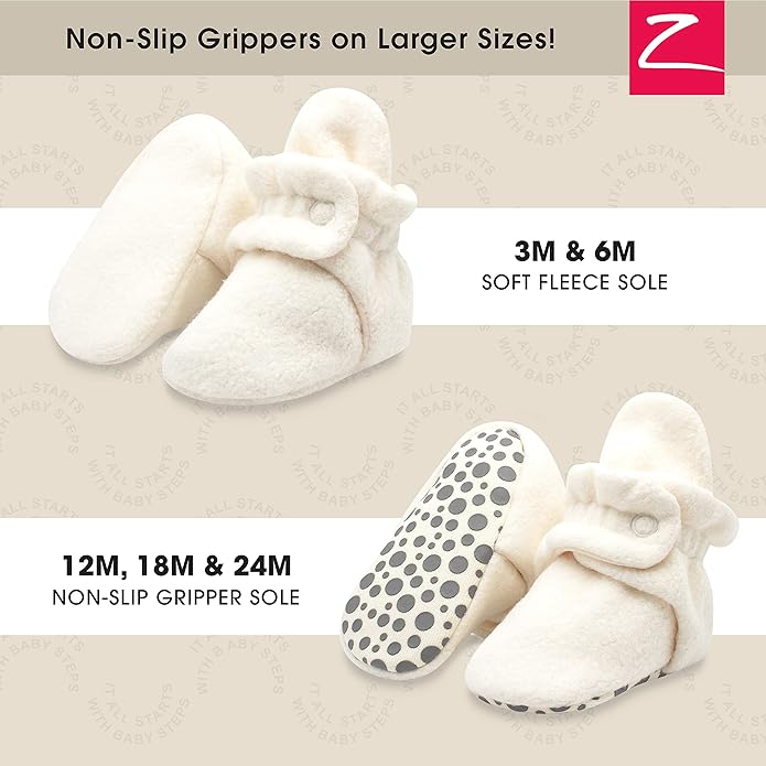Zutano Unisex Fleece Baby Booties, Two Snap Closure, Newborn to 24 Months - Image 2