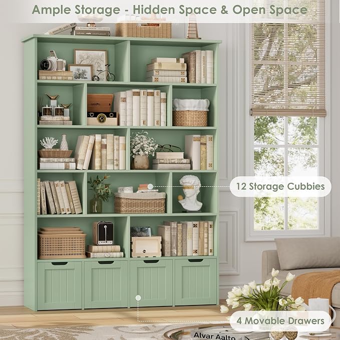 FINETONES 69" H Toy Storage Organizer, 6 Tier Tall Kids Bookshelf - Image 5