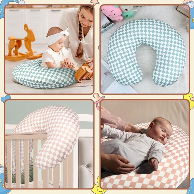 FEBSNOW 2 Pack Baby Nursing Pillow Cover, Stretchy Soft Cotton Nursing Cover - Image 7