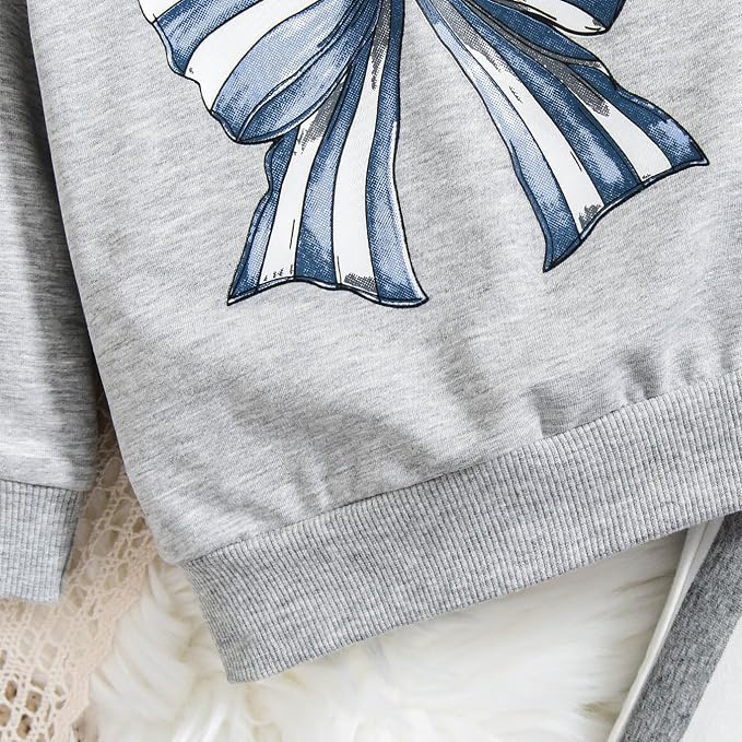 Baby Girl Clothes Long Sleeve Fall Outfits Toddler Sweatsuit Striped Flare Pants - Image 3
