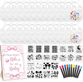 Newwiee 55 Pcs White Bibs for Baby Decorating Design a Bib Decorate Plain by Newwiee