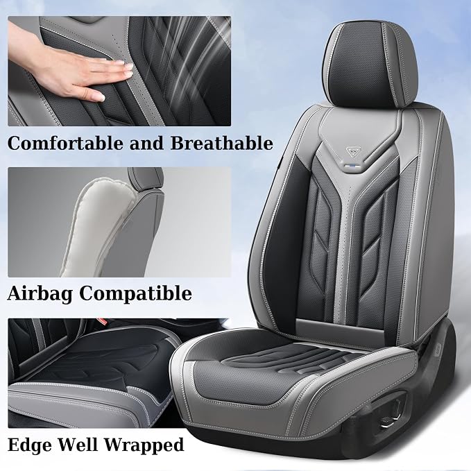 Coverado Car Seat Covers Full Set, Automotive Seat Covers Car Seat Protector - Image 3