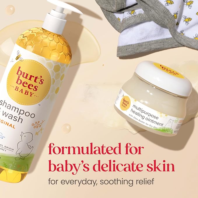 Baby Shampoo & Wash, Burt's Bees Tear Free Soap, Baby Care, 21 Ounce - Image 10