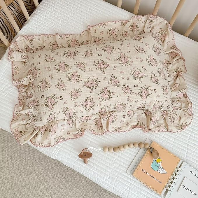 BuLuTu Muslin Toddler Kids Pillowcases Standards Size Pillow Cases by BuLuTu