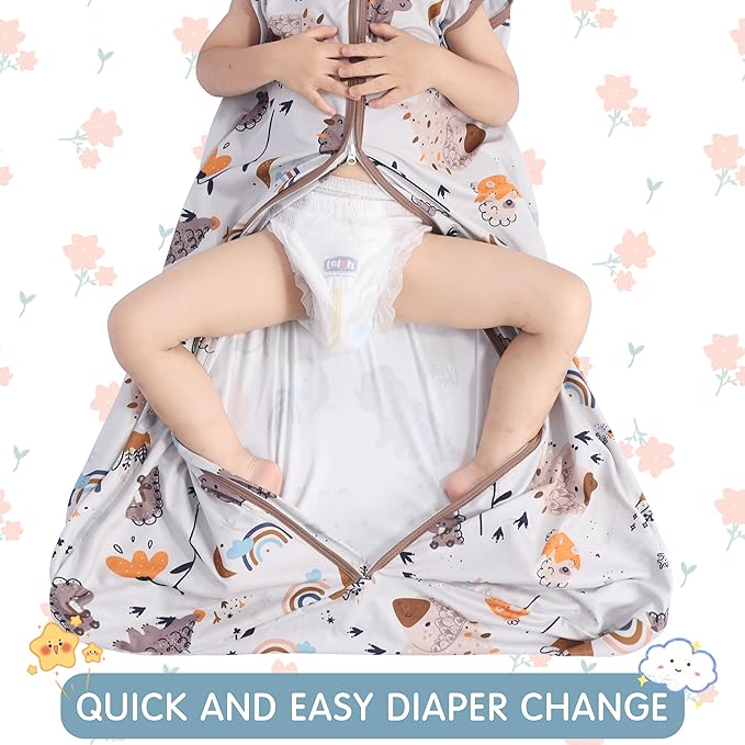 3 Pack Baby Sleep Sack 100% Rayon Cotton Baby Sleeping Bag 2-Way Zipper Toddler - Image 2