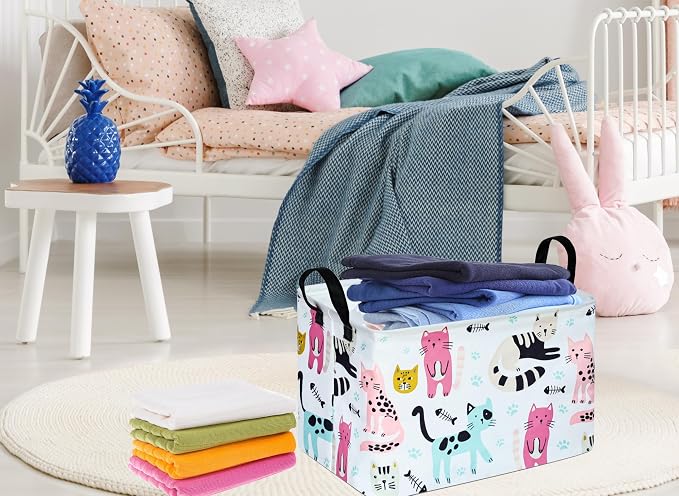 Cute Cat Pattern Gift Laundry Basket - Image 6