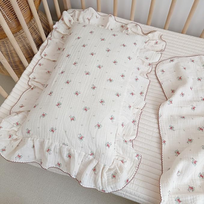 BuLuTu Toddler Pillowcase Cotton Muslin Kids Pillow Cases - Image 6