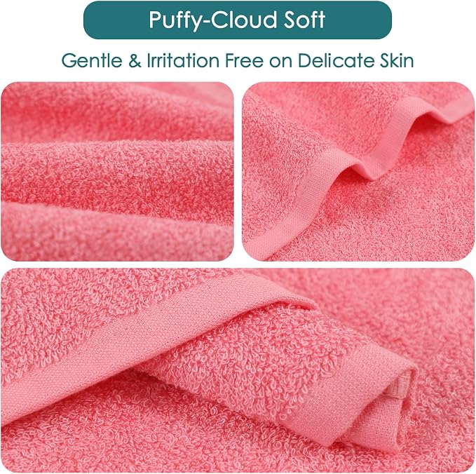 Baby Washcloths 12 Pack, 10x10 inch Heavenly Soft Wash Cloth - Image 8