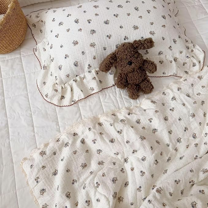 BuLuTu 100% Cotton Muslin Pillow Covers Fit - Image 8