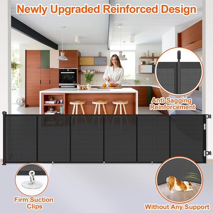 Upgrade 150 inch Retractable Baby Gates, EZIGO Extra Wide Baby Gate - Image 3