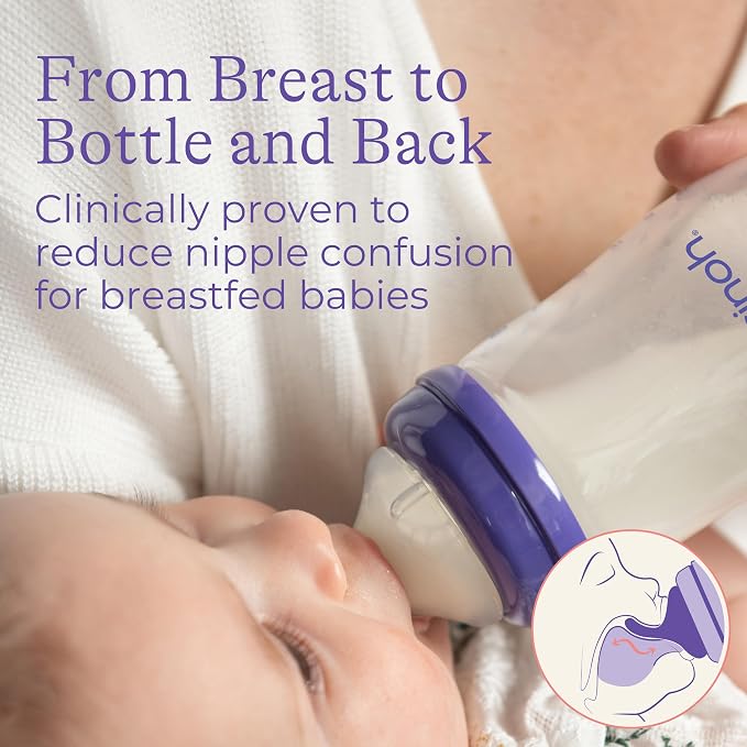 Lansinoh NaturalWave Slow Flow Nipples + 8 oz Anti-Colic Baby Bottles - Image 6