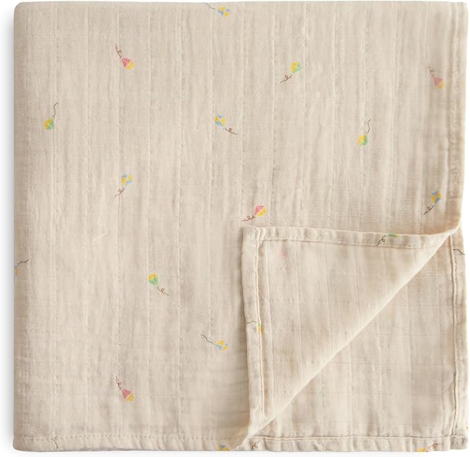 mushie Muslin Baby Swaddle Blanket | 100% Organic Cotton by mushie