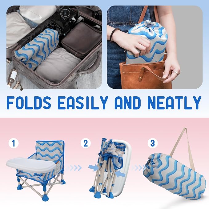 Tiny Marvels Portable 3-in-1 Baby Chair, Cozy Booster Seat, Baby Seat - Image 4
