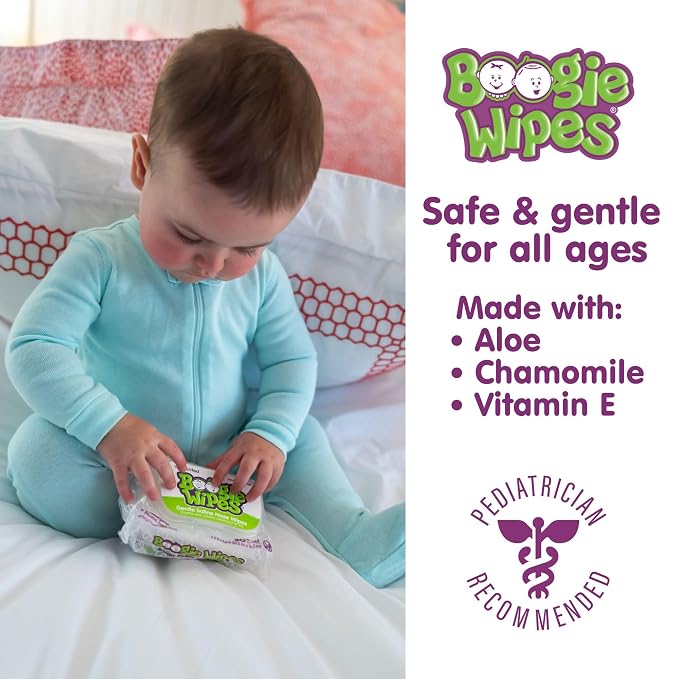 Saline Nose Wipes by Boogie, for Baby & Kids, Hand & Body, Made - Image 3