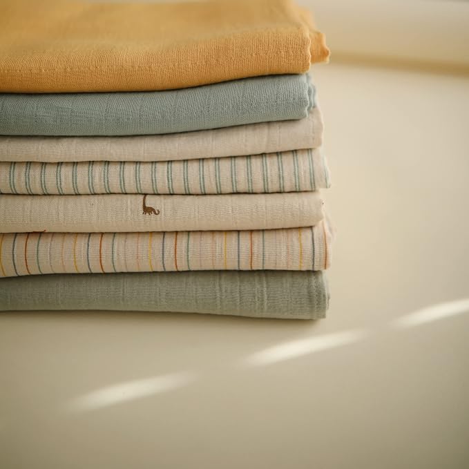 mushie Muslin Baby Swaddle Blanket | 100% Organic Cotton - Image 3