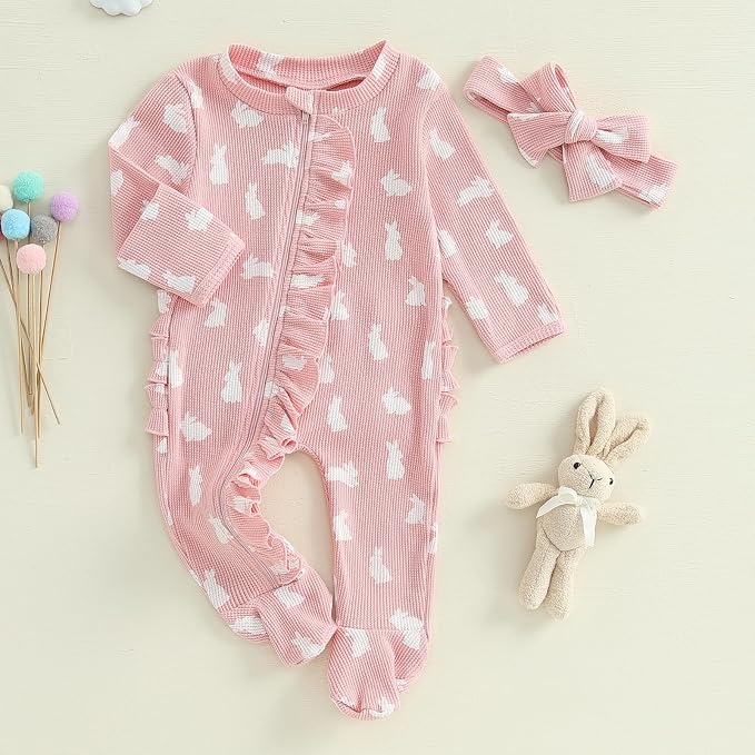 CIYCUIT Baby Girls Cactus Footies Newborn Zip Up Onesie Romper - Image 6