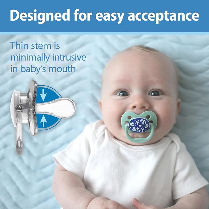 Dr. Brown's Advantage Glow-in-The-Dark Baby Pacifier, Fully Symmetrical Soother - Image 6