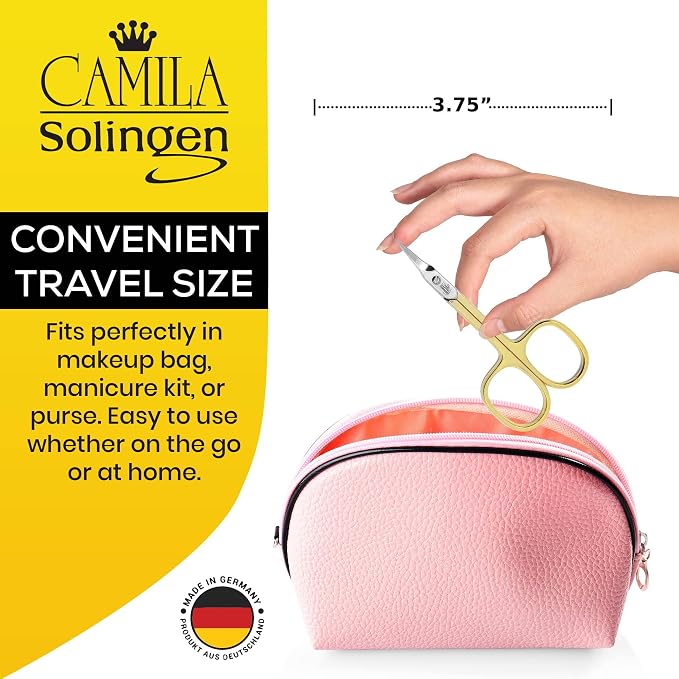 CS04 Professional Nail Cuticle Scissors, Hypoallergenic Gold Plated Sharp - Image 3